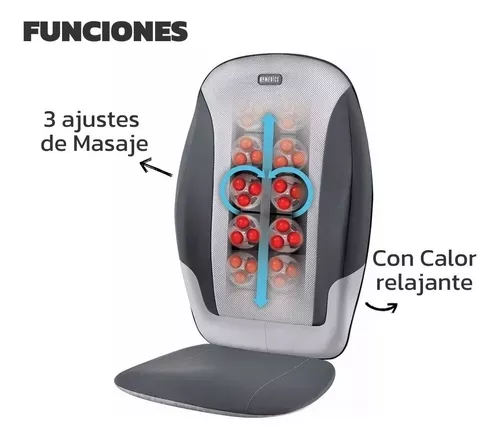 Asiento Masajeador Shiatsu Espalda Completa con calor e i