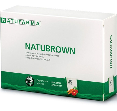 Natufarma Natubrown 30comp Bronceado Antioxidante Salud Piel