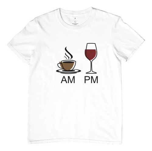 Camiseta Am Pm Café E Vinho