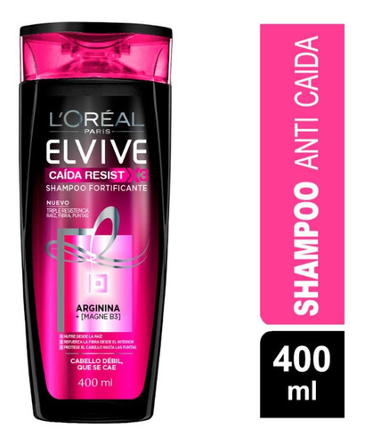  Elvive Argenina Res X3 Shampoo 400ml Variación Tamaño Único