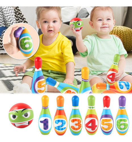 Mini Juego De Bolos, Juguetes De Jardín For Interiores Y Ex