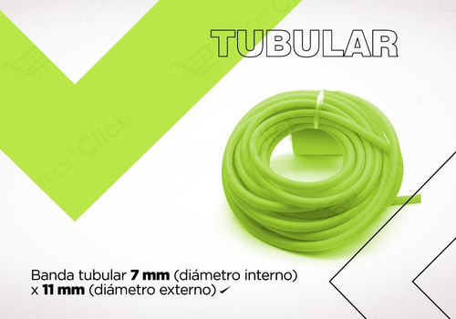 Imagen 7 de 10 de Banda Elastica Resistencia Tubular Rollo 10 Metros Int Alta