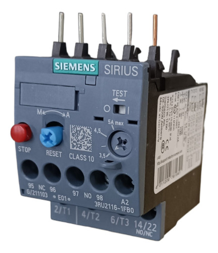 Relevador De Sobrecarga Siemens 3ru2116-1fb0, 3.5-5 A 