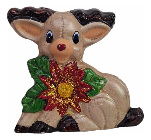 Familia De Renos Navideños 3 Pz, Figura Decoracion Navidad