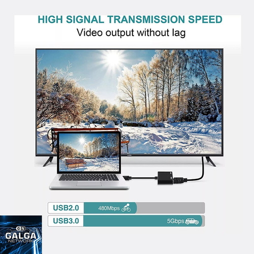 Conversor Adaptador Docking Video Usb 3.0 A Hdmi Y Vga Hub