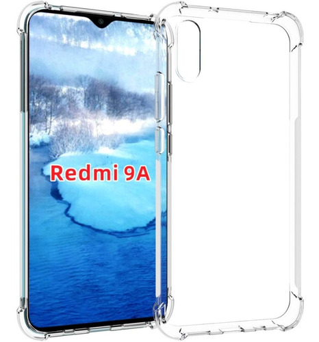 Imagen 2 de 3 de Protector Redmi 9a Case Transparente + Vidrio Hd Hansbroter