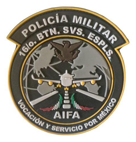 Insignia De Pvc Policia Militar Aifa  Escudo G.n