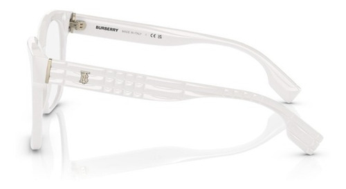 Lentes Burberry Be2363 3007 Blanco Sylvie Oftalmico Color Blanco 3007