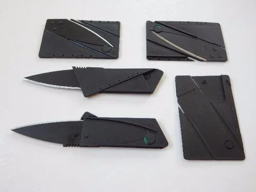 Imagem 7 de 8 de Cartão Faca Lamina Afiada Dobrável Credito Carteira Original