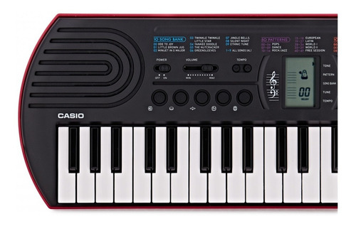 Imagem 6 de 11 de Teclado musical Casio Mini SA-78 44 teclas preto/rosa