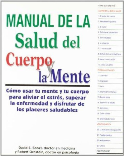Oka) Manual De La Salud Del Cuerpo Y La Mente, De Sobel David. Editorial Kairos, Tapa Blanda En Español, 1900