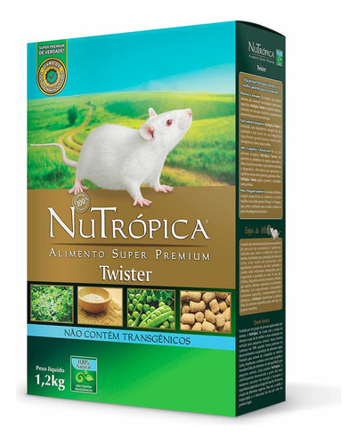 Alimento NuTrópica para twister embalagem de 1,2kg