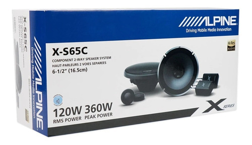 Parlantes Alpine X S65c Componentes De 6-1/2 120 Rms 2 Vias