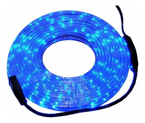 Manguera Luminosa Led Blanco Y Azul Plana 10mts Ml884