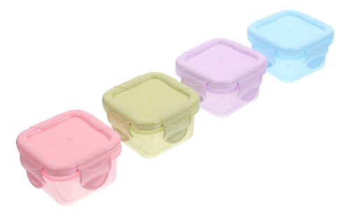 Cajas De Comida De 4 Piezas, Recipientes Multifuncionales De