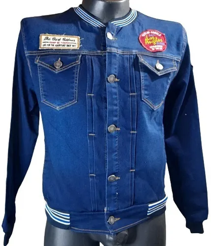 Chaqueta Beisbolera Jean Stretch Hombre Adulto.