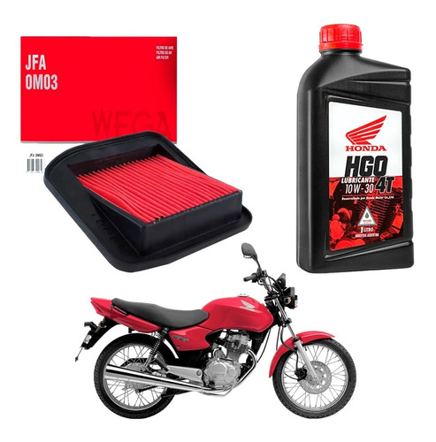 Kit Service Cg Titan 125 Filtro Aire+ Aceite Honda Hgo Sia+