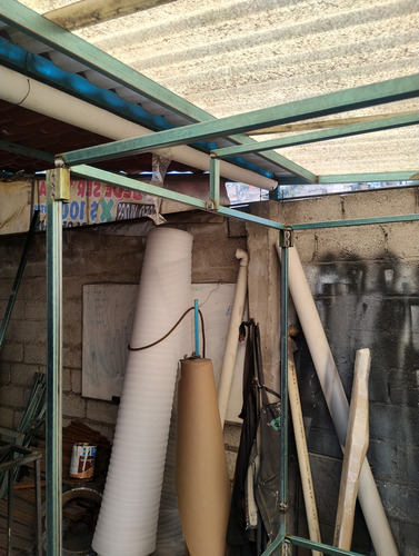 Carpa O Puesto Para Tianguis 1.5 Metros De Largo Verde Zintro Sin Pintar