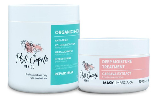Kit Venice I Belli Capelli Organic B-tox 500g/17.6 Oz