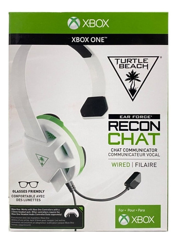 Auricular Turtle Beach Recon Chat Para Xbox One Color Blanco Luz Sin Luz