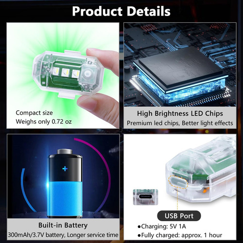 Luces Estroboscópicas Led Inalámbricas De Lecart Con Control