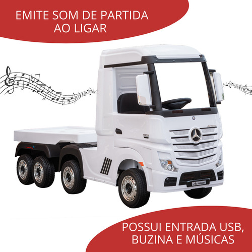 Caminhão Elétrico Mercedes Actros Com Carreta E Roda Eva