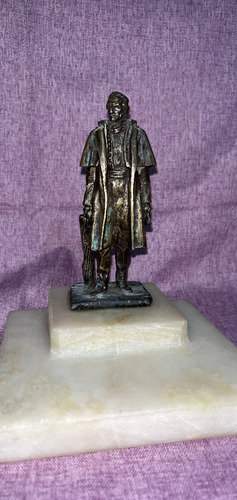 Escultura Estatuilla José Artigas Bronce Y Mármol (Usado)