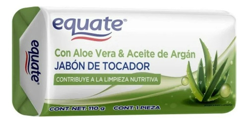 3 Pza Jabón De Tocador Equate Aloe Vera Y Aceite De Argán 11