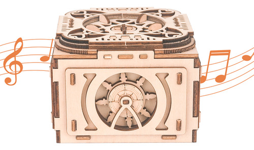 Wooden Craft Build 3d Toy Jewelry Music Box Puzzle Assembly