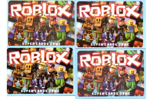 100 Cards Roblox = 25 Pacotes Fechados