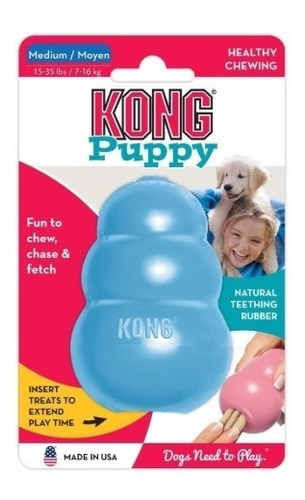 Juguete Para Perros Kong Puppy Talla L Celeste. Cachorros