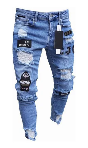 Pantalones rasgados hombre new arrivals