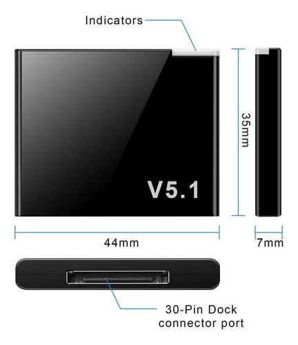 Receptor De Audio Bluetooth 5.1 De 30 Pines Adaptador De