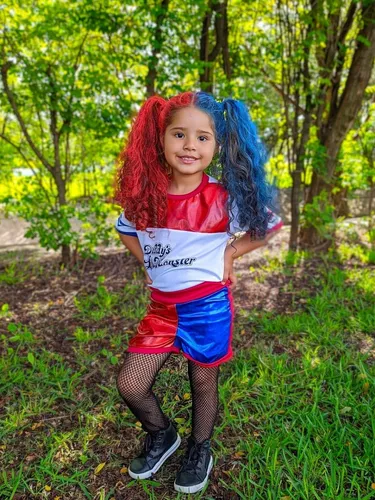 Fantasia Da Arlequina Infantil Esquadrão Harley Quinn