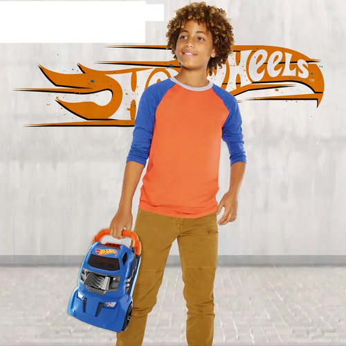 Hot Wheels Guarda Autos Multilanzador De 20 Autos Carro Vaj Color Azul