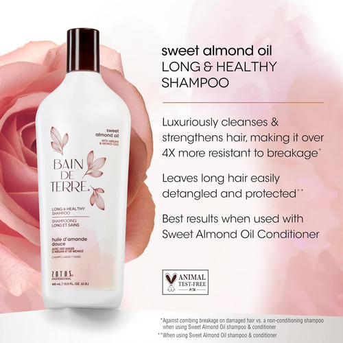 Shampoo Bain Long And Healthy Com Óleo De Amêndoa Doce