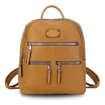 Comprar Mochila 3 Bosillos Al Frente Correas A Tono Dama Lincolns Color Curcuma