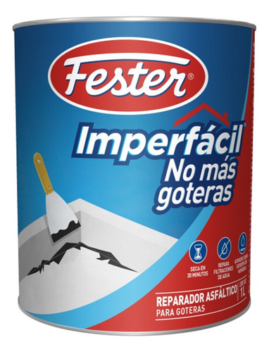 Impermeabilizante Emergencia Imperfácil Pasta 1lt 15201240 Color Negro