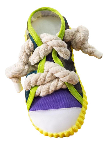 Perro Bite Tug Juguete Squeaky Borde De Zapato Amarillo