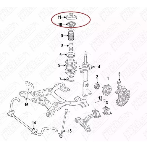 Batente Amortecedor Mercedes A200 Turbo Flex 15-16 Original