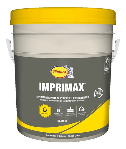 Imprimax Sellador Blanco 3501 5 Gal Pintuco