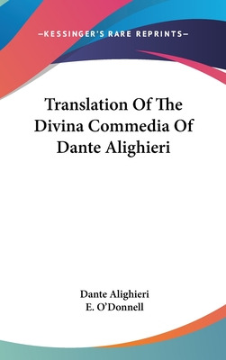 Libro Translation Of The Divina Commedia Of Dante Alighie...