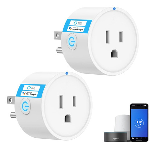 2 Enchufes Inteligentes Wifi Smart Plug Alexa Google Home