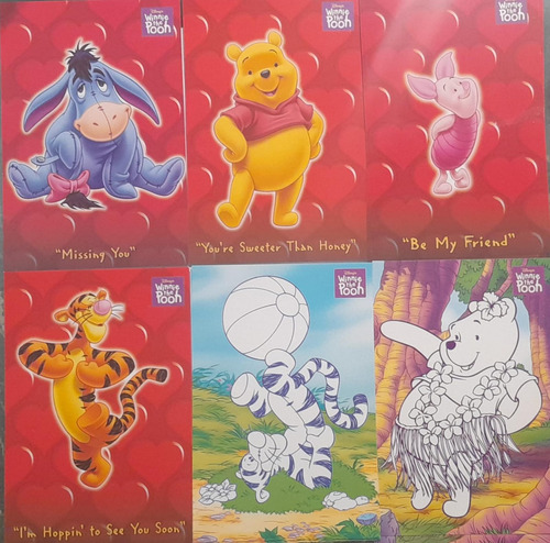 Postales Winnie The Pooh Disney Lote X 10 A Elección (Usado)