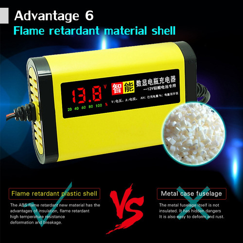 Imagen 4 de 6 de Coche Moto Cargador De Batería 12v 2a Completamente Automáti