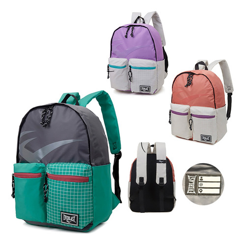 Mochila Everlast Cómoda Resistente Para Todo Tipo Actividad Color Rosa Diseño De La Tela Liso