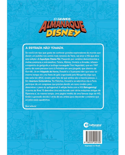 Hq Almanaque Disney Culturama - A Estrada Não Tomada - V.15