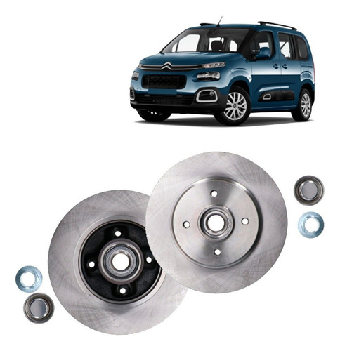 2 Discos Freno Traseros Para Citroen Berlingo B9 2008 2019