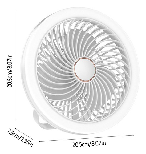 Ventilador De Techo Con Luces Cerradas, Luz Baja, Recargable
