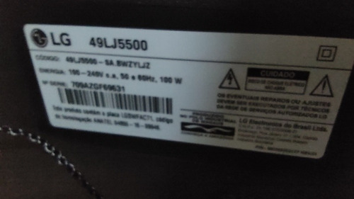 Imagem 5 de 5 de Tv LG 49 Com Defeito